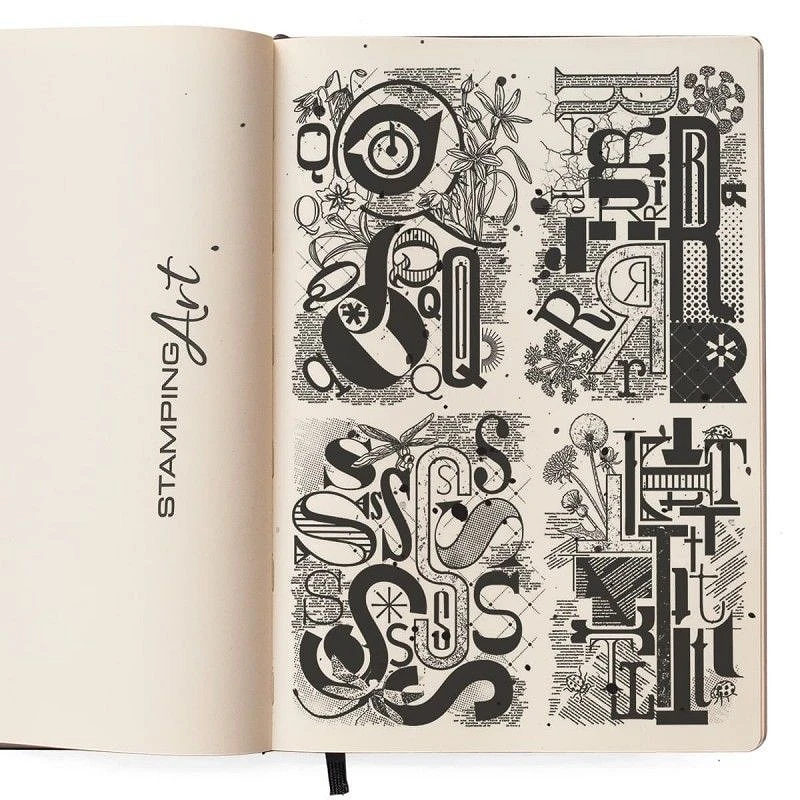 Clear Stamp Set 15x20 cm Design Letters QRST CIAO BELLA